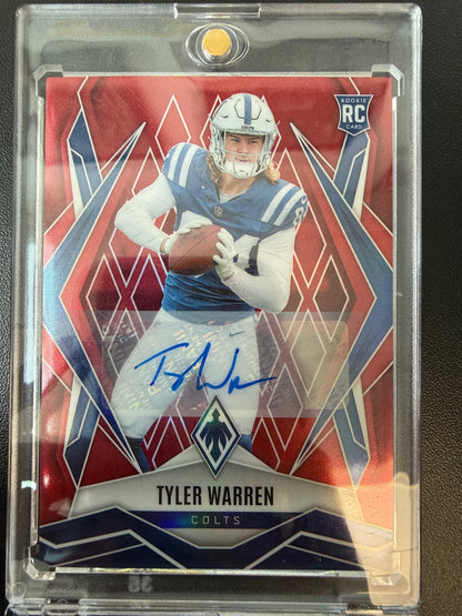 2025 Panini Phoenix #185 Tyler Warren Red Prizm #/99
