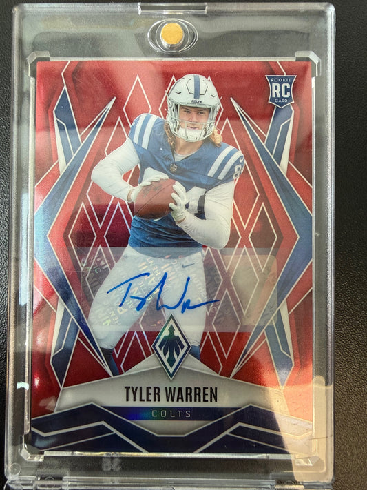 2025 Panini Phoenix #185 Tyler Warren Red Prizm #/99