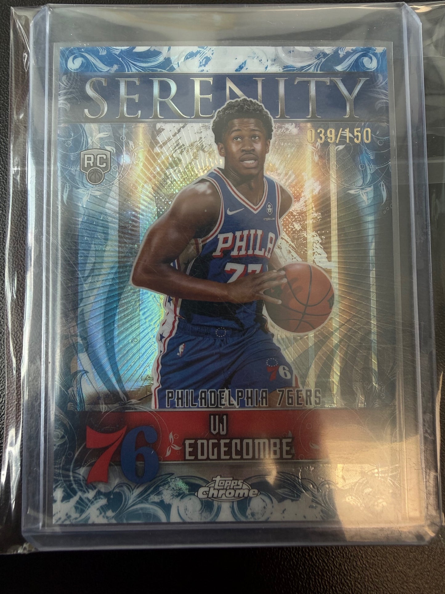 2025-26 Topps Chrome #SY-13 VJ Edgecombe Serenity Blue Refractor #/150