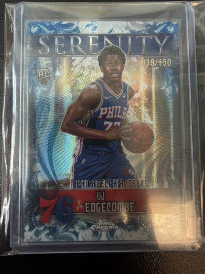 2025-26 Topps Chrome #SY-13 VJ Edgecombe Serenity Blue Refractor #/150