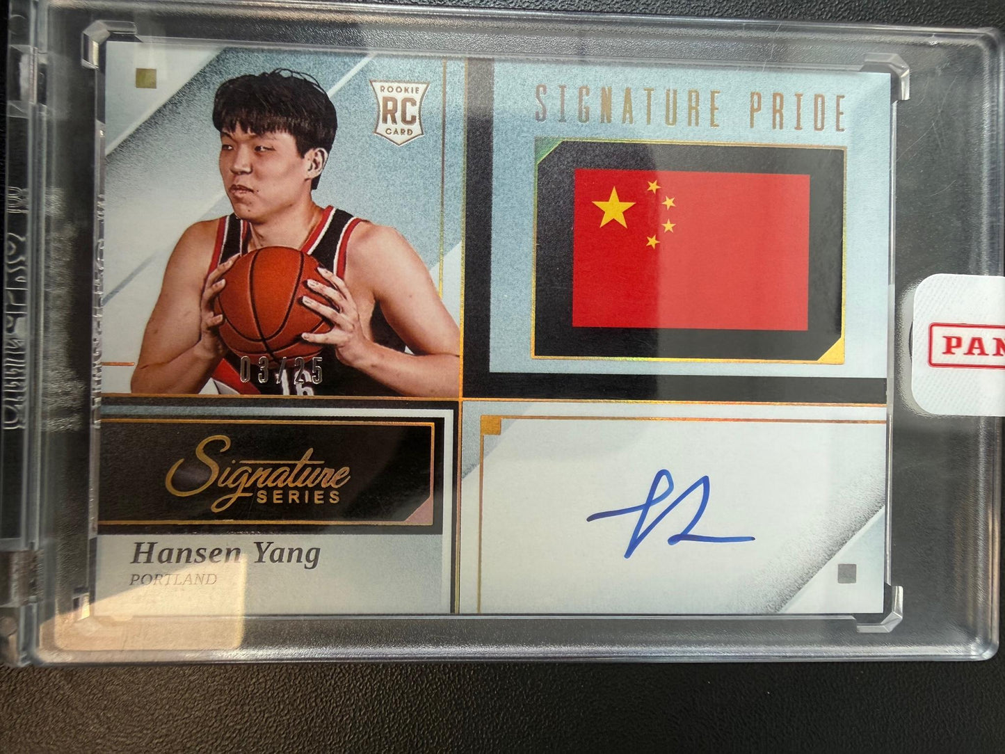 2025-26 Panini Signature Series #6 Hansen Yang Perpetual Talents Blue #/25