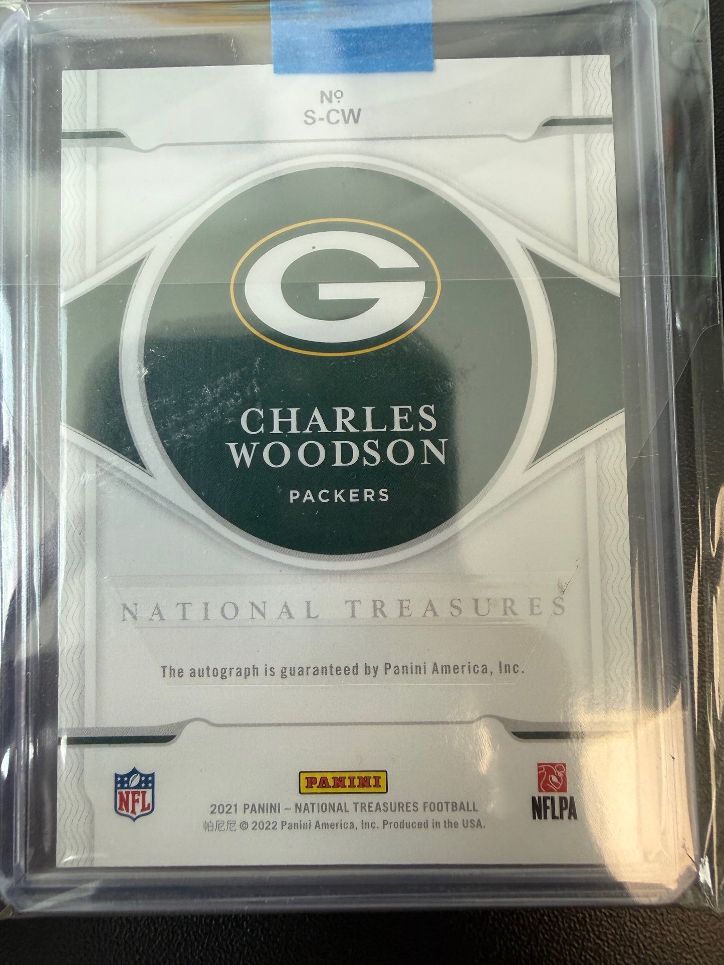 2021 Panini National Treasures #S-CW Charles Woodson Signatures Holo Silver #/25