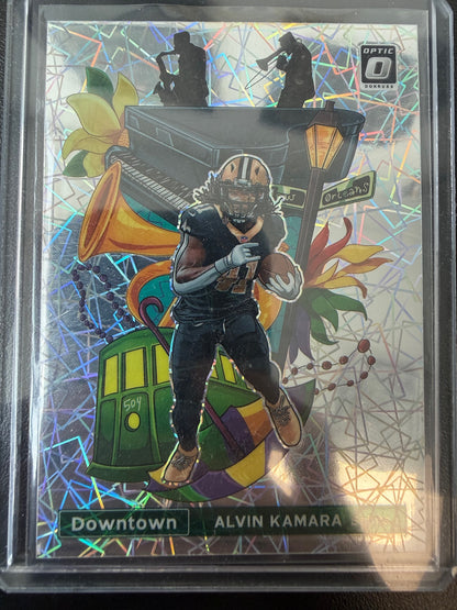 2021 Donruss Optic #DT-22 Alvin Kamara Downtown!
