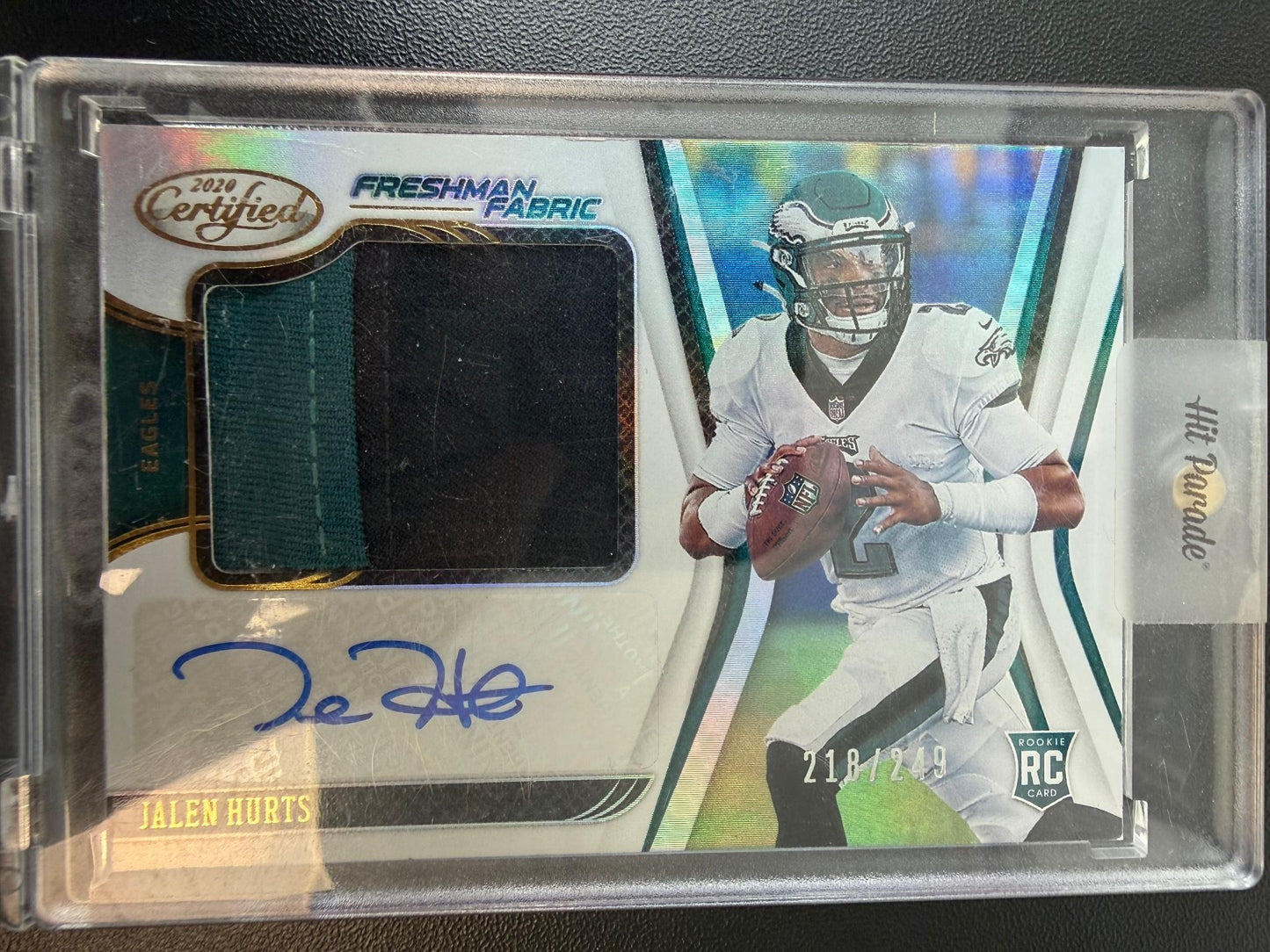 2020 Panini Certified #214 Jalen Hurts RPA Mirror Orange #/249
