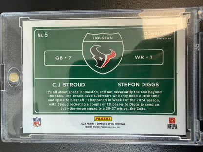 2024 Donruss Optic #5 C.J. Stroud / Stefon Diggs Downtown Duos