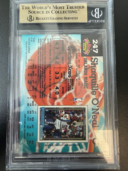 1992-93 Stadium Club #247 Shaquille O'Neal Members Only BGS 9.5 true gem