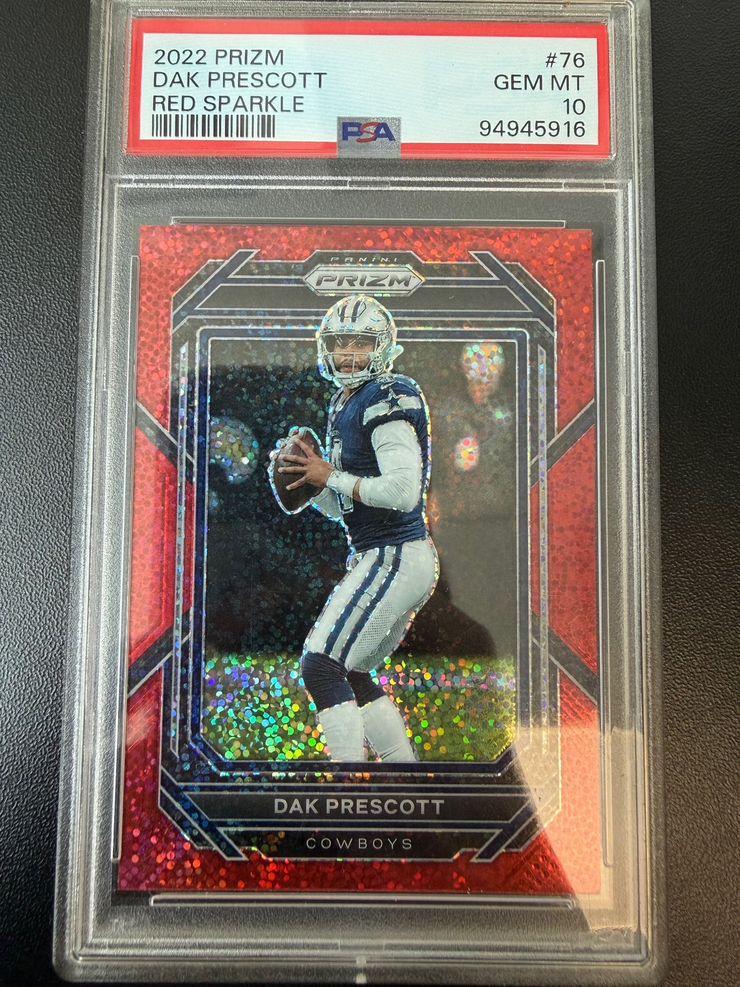 2022 Panini Prizm #76 Dak Prescott Black and White Checker