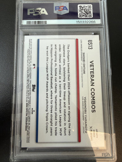 2024 Topps Update #US13 Shoehi/Yamaoto PSA 10 Yellow