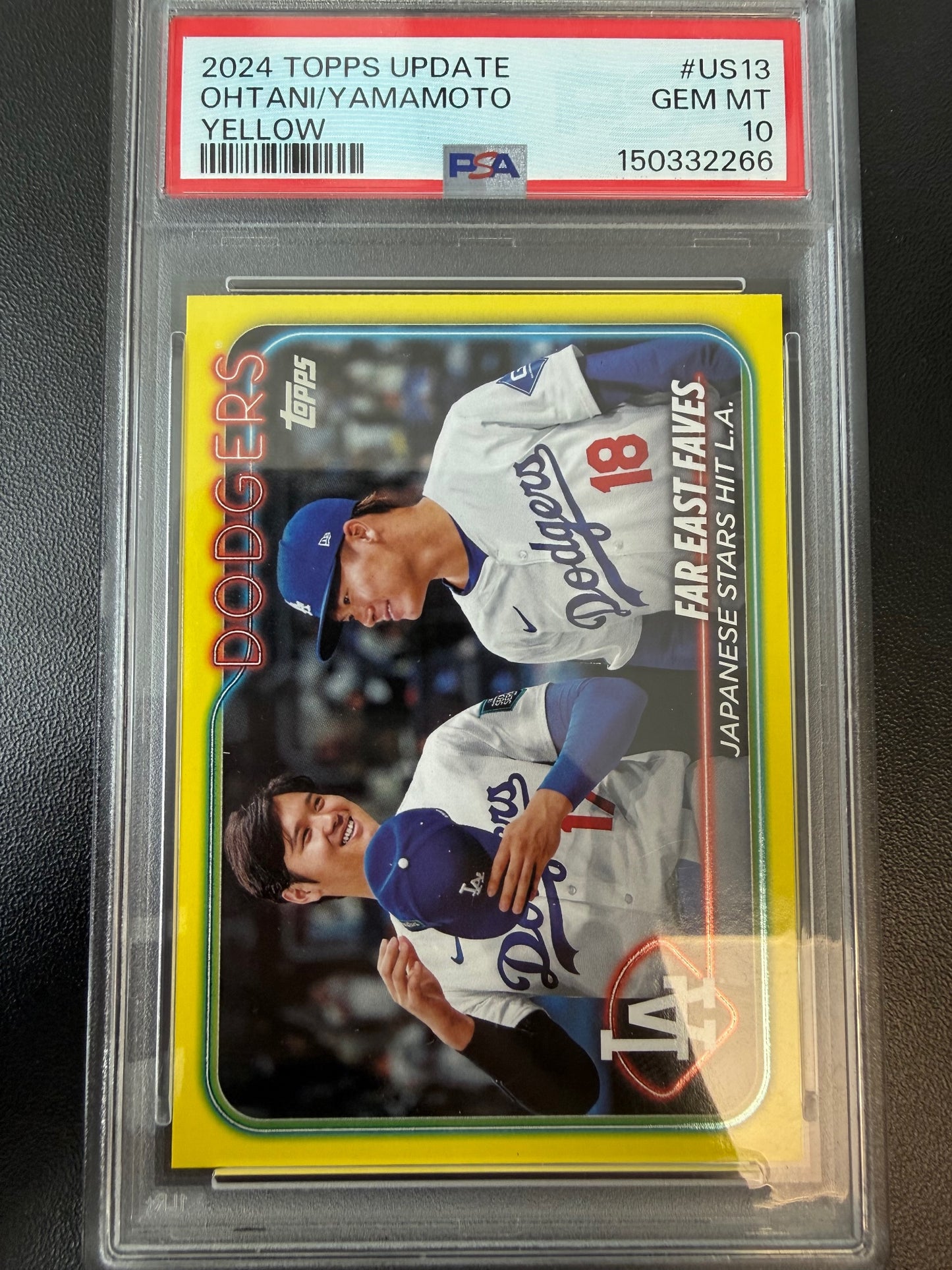 2024 Topps Update #US13 Shoehi/Yamaoto PSA 10 Yellow