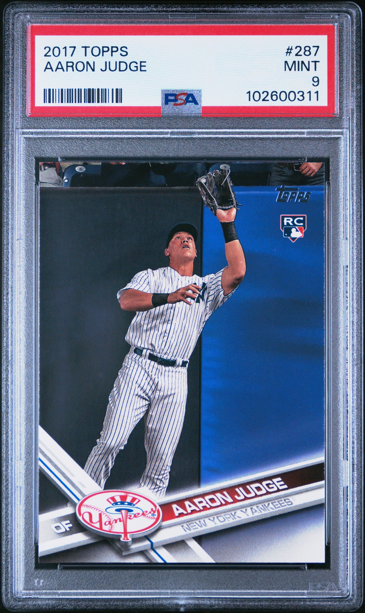 2017 Topps #287 Aaron Judge PSA 9