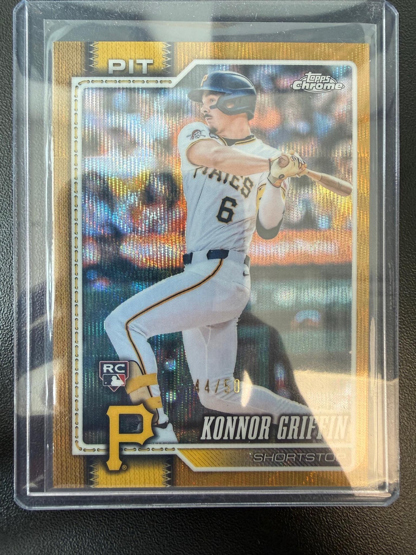2026 Topps Chrome #74 Konnor Griffin Gold Raywave Refractors #/50