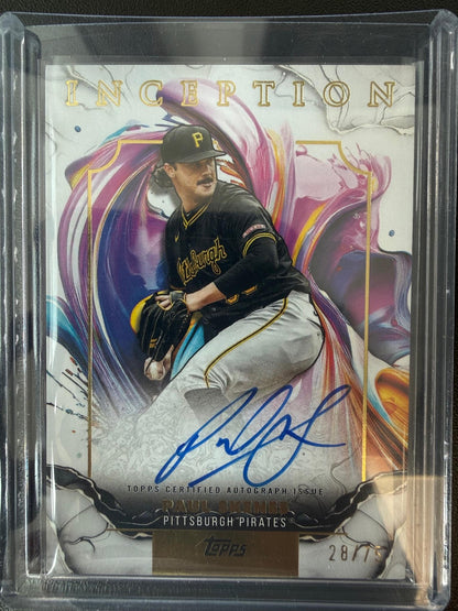 2025 Topps Inception #RESA-PS Paul Skenes Emerging Stars Auto Purple /75