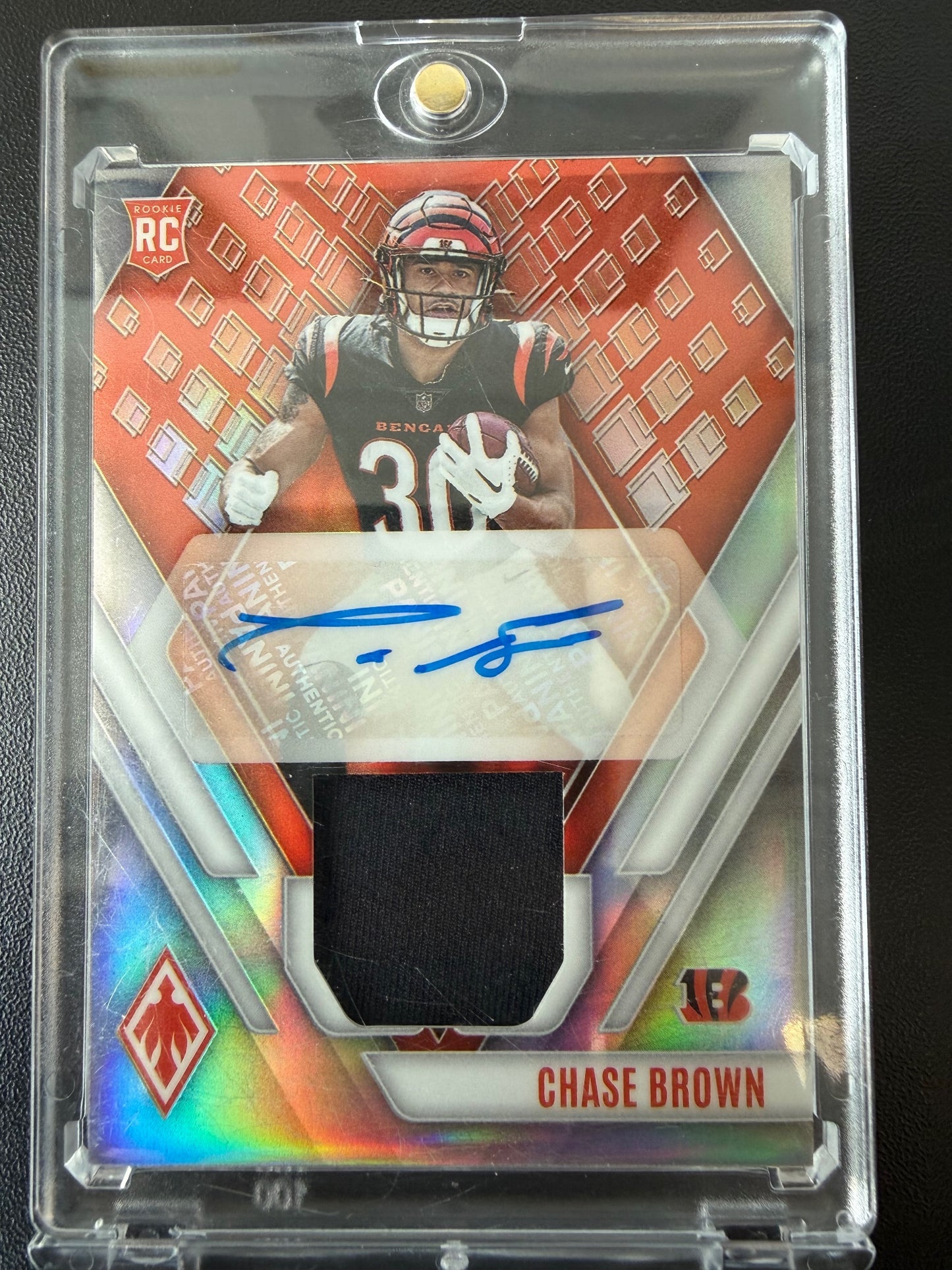 2023 Panini Phoenix #RAJ-CB Chase Brown RPS Rookie Auto Jersey #/299