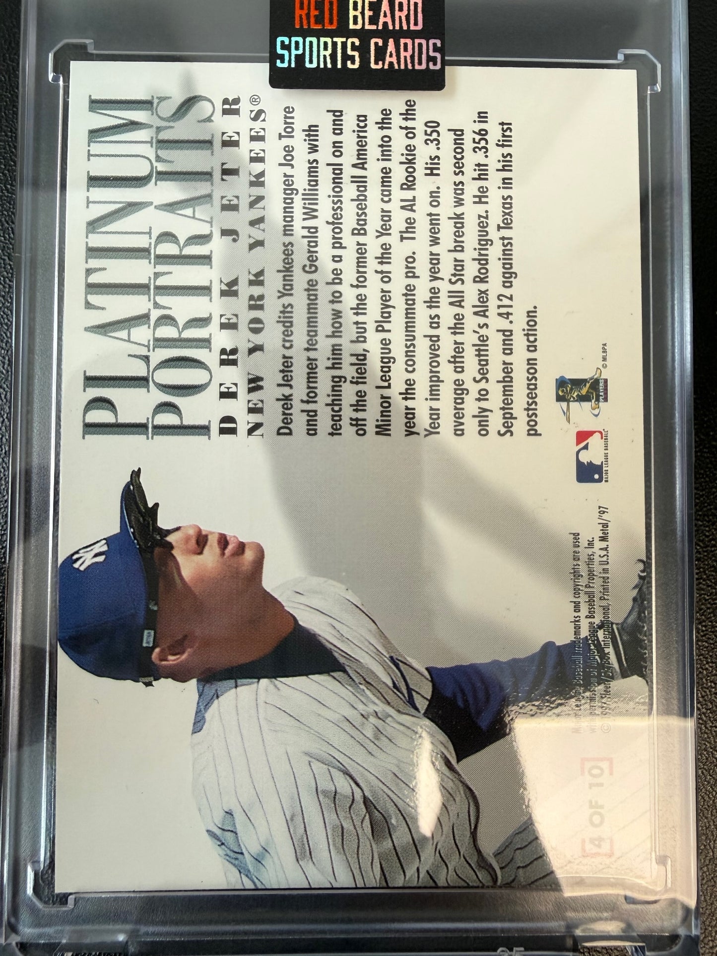 1997 Metal Universe #4 Derek Jeter Platinum Portraits