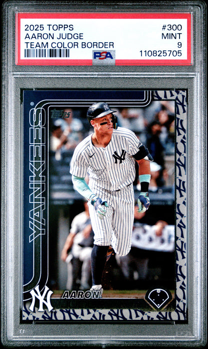 2025 Topps #300 Aaron Judge Team Color Border PSA 9