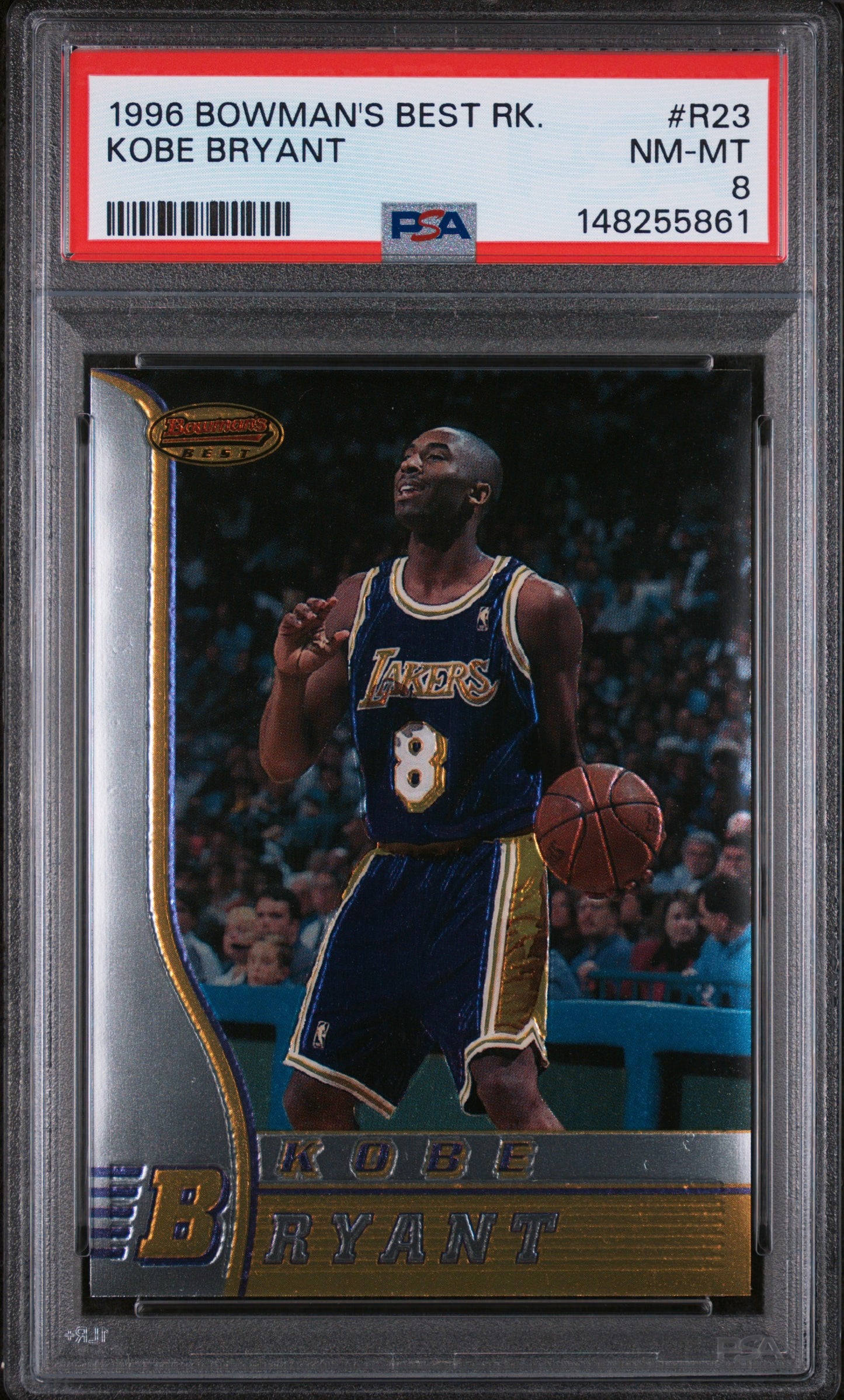 1996 Bowman'S Best Rookie #R23 Kobe Bryant PSA 8