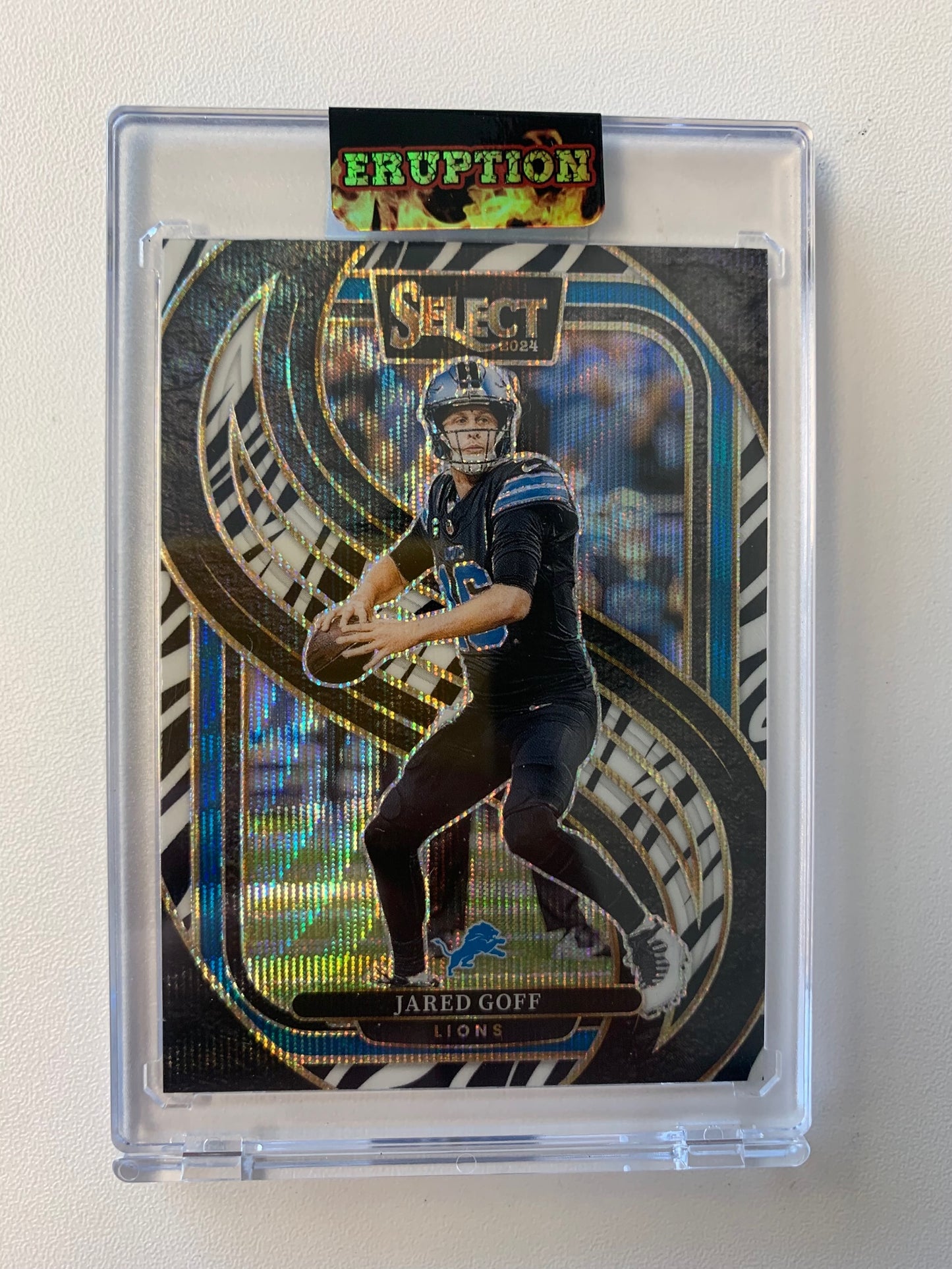 2024 Panini Select #123 Jared Goff Zebra Prizm