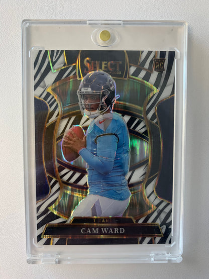 2025 Panini Select #26 Cam Ward Zebra Prizm Shock