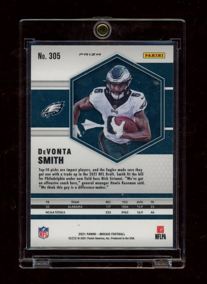 2021 Panini Mosaic #305 DeVonta Smith Prizm Genesis