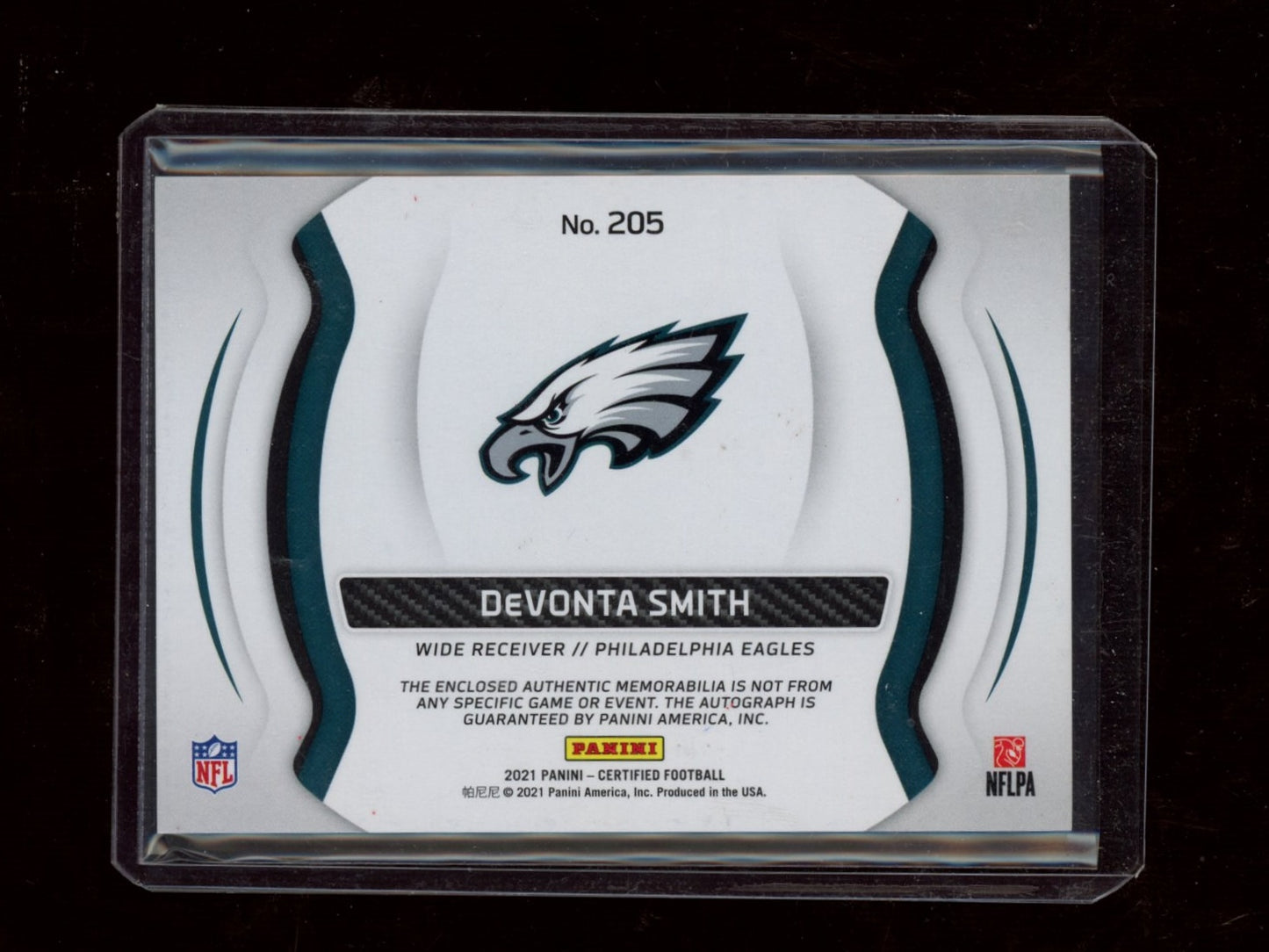2021 Panini Certified #205 DeVonta Smith Mirror Bronze #/149