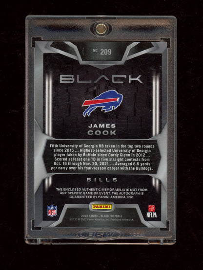 2022 Panini Black #209 James Cook #/199