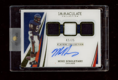 2021 Panini Immaculate #IPC-MS Mike Singletary Imac Players Col Auto #/75