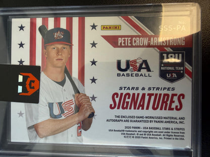 2020 Panini USA Baseball Stars & Stripes Pete Crow-Armstrong Auto #/399