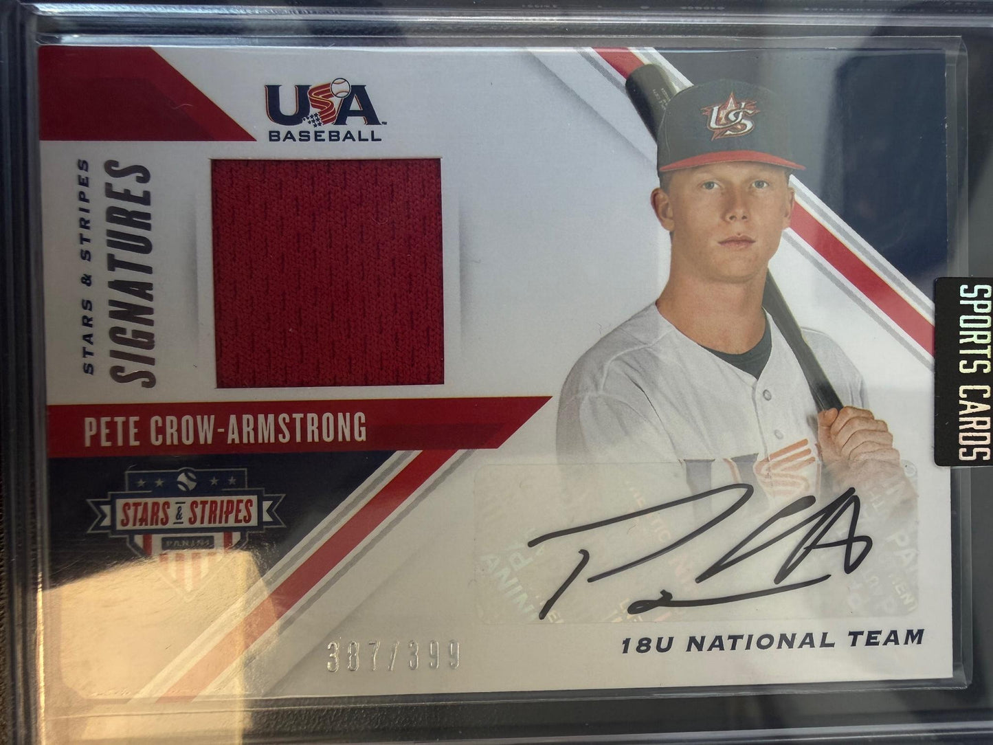 2020 Panini USA Baseball Stars & Stripes Pete Crow-Armstrong Auto #/399