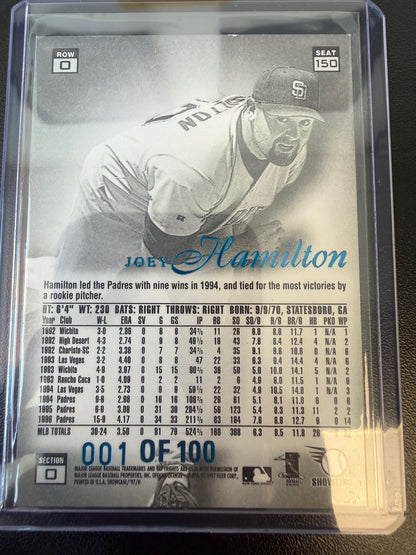1997 Flair Showcase #150 Joey Hamilton Legacy Collection Row 0 (Showcase) #/100