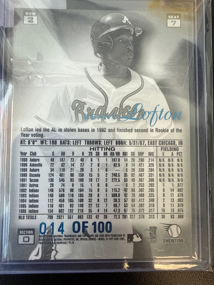 1997 Flair Showcase #7 Kenny Lofton Legacy Collection Row 2 (Style) #/100