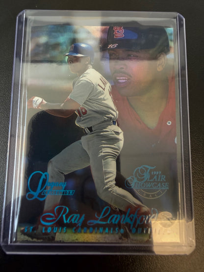 1997 Flair Showcase #116 Ray Lankford Legacy Collection Row 1 (Grace) #/100