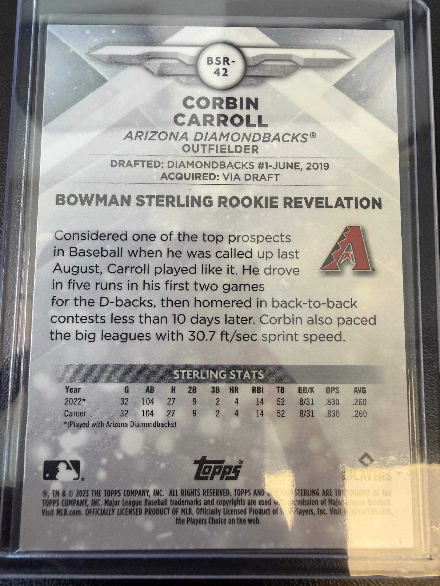 2023 Bowman Sterling #BSR-42 Corbin Carroll