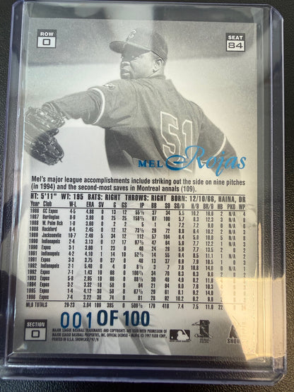 1997 Flair Showcase #84 Mel Rojas Legacy Collection Row 0 (Showcase) #/100