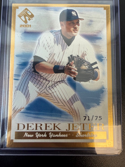 2001 Pacific Private Stock #79 Derek Jeter Gold Portraits #/75