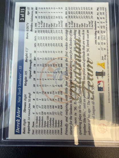 1997 Score New York Yankees #3 Derek Jeter Premier Club