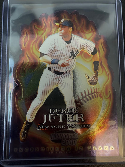 2000 Pacific Invincible #15 Derek Jeter Lighting the Fire