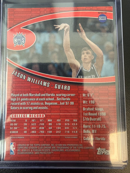 1998-99 Stadium Club #SCC33 Jason Williams Chrome Refractors
