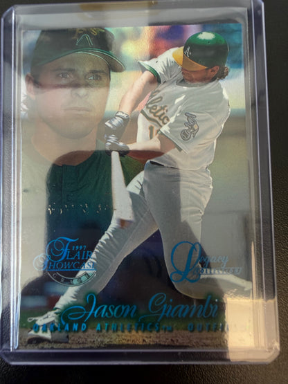 1997 Flair Showcase #171 Jason Giambi Legacy Collection Row 1 (Grace) #/100