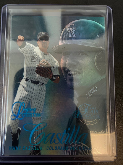 1997 Flair Showcase #165 Vinny Castilla Legacy Collection Row 2 (Style) #/100