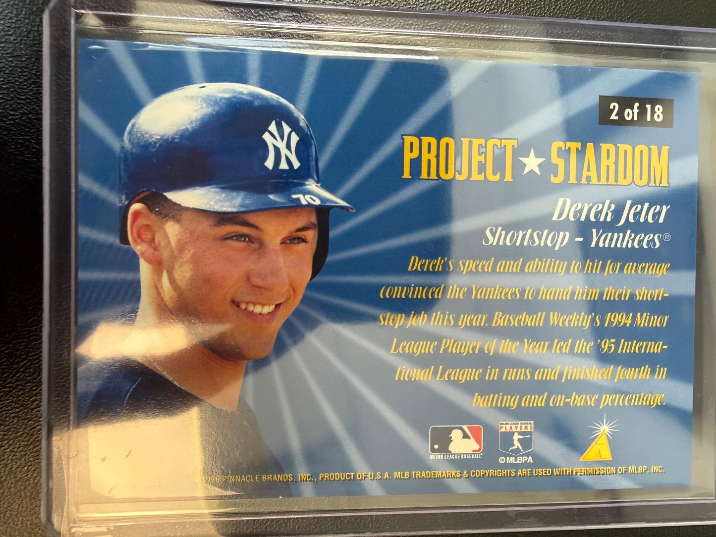 1996 Pinnacle #2 Derek Jeter Project Stardom