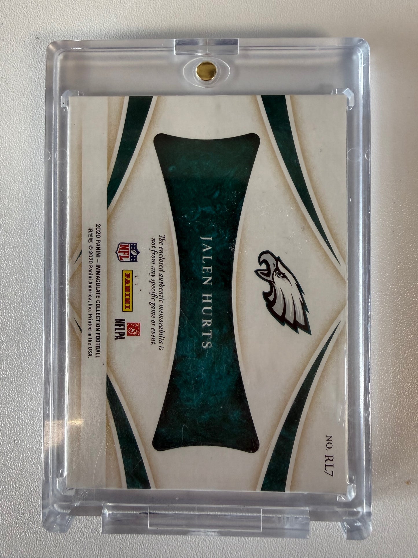 Jalen Hurts Immaculate Rookie Numbers #/10