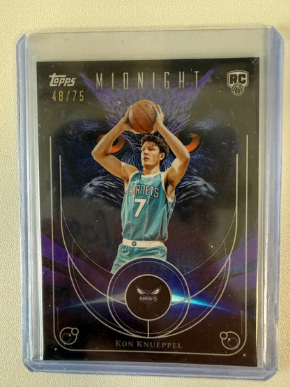 2025-26 Topps Midnight #NO-19 Kon Knueppel Night Owls Dusk #/75