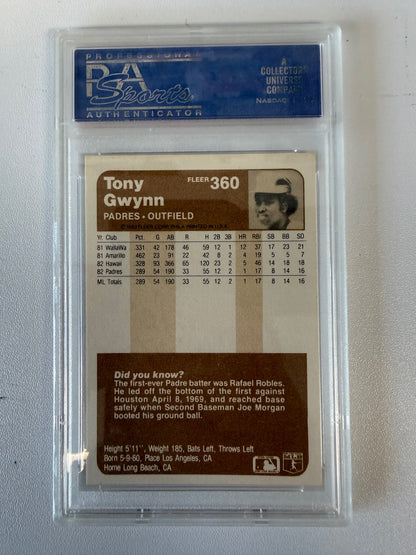 1983 Fleer #360 Tony Gwynn PSA 9