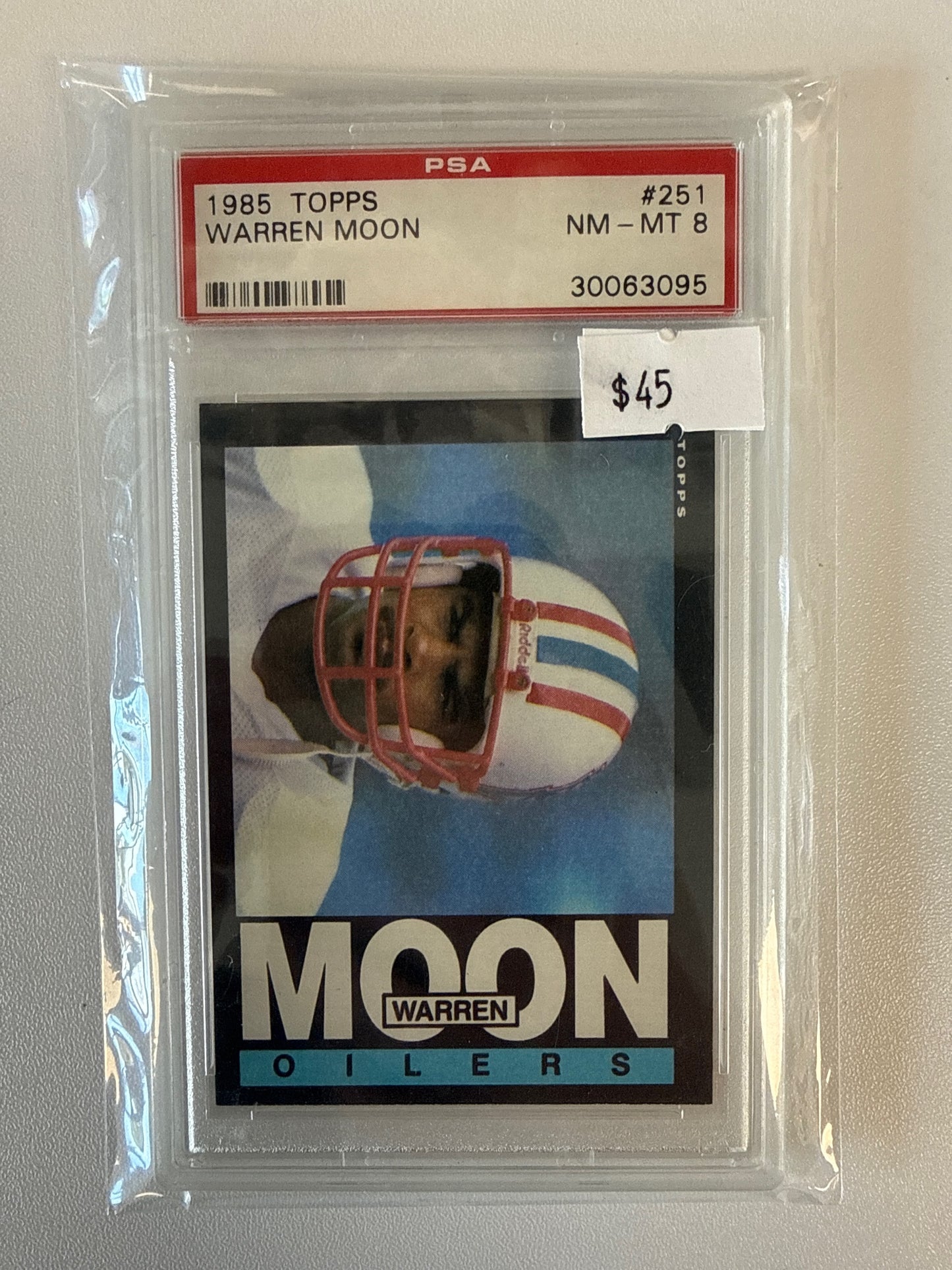 1985 Topps #251 Warren Moon PSA 8