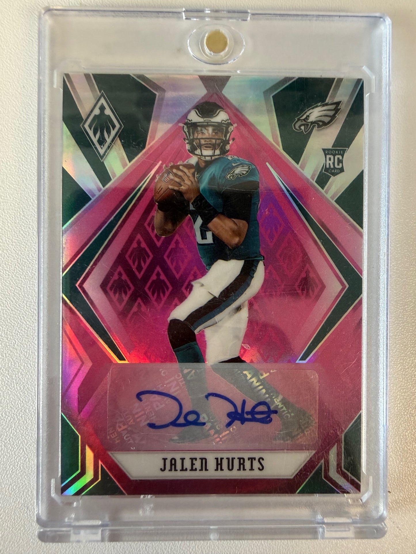 2020 Panini Phoenix #114 Jalen Hurts Rookie Autographs Pink /35