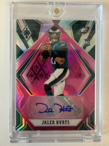 2020 Panini Phoenix #114 Jalen Hurts Rookie Autographs Pink /35