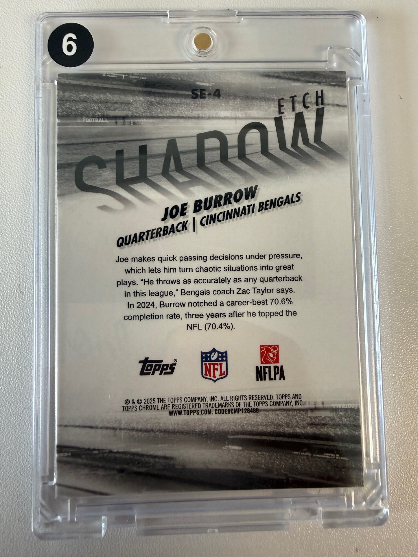 2025 Topps Chrome #SE-4 Joe Burrow Shadow Etch