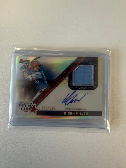 2024 Bowman's Best #FGRA-AM Aidan Miller 2024 MLB All-Star Auto Relics #/500