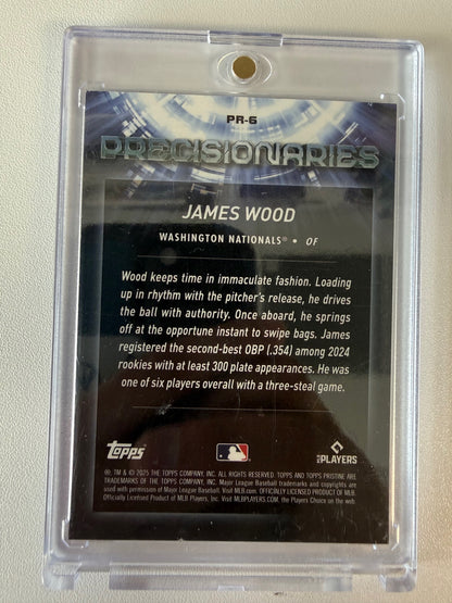 2025 Topps Pristine #PR-6 James Wood Precisionaries Orange Refractors #/25