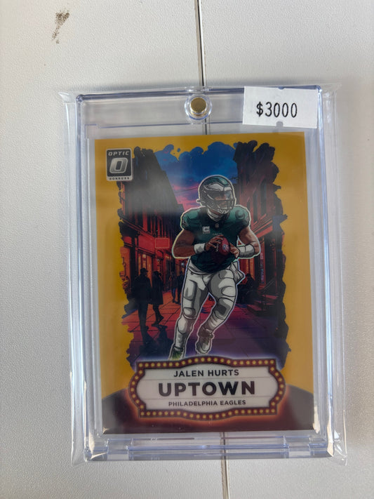 2025 Donruss Optic #9 Jalen Hurts Uptown Gold #/10